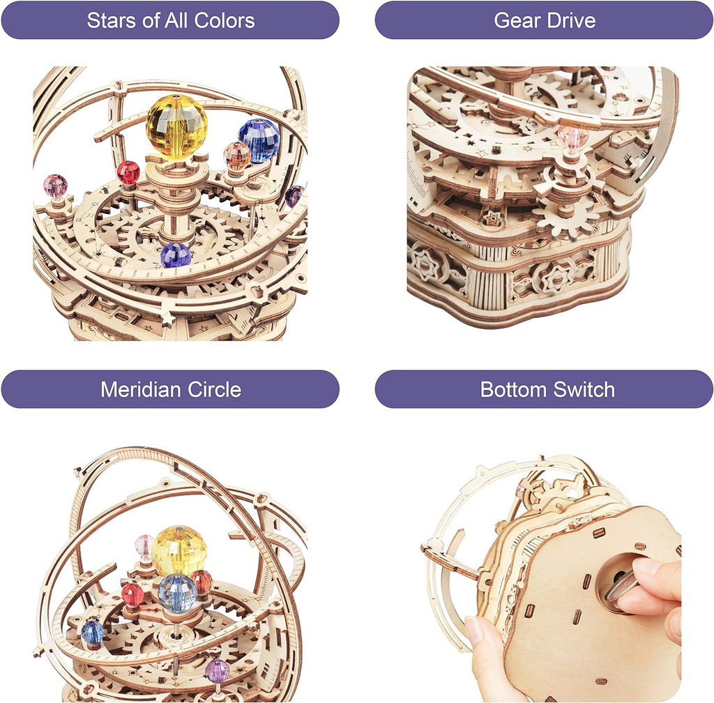 3D Wooden Puzzles for Adults, Music Box Puzzle DIY Wood Building Model Kits, Home Decorative Arts and Crafts Gift for Her on Birthday Christmas