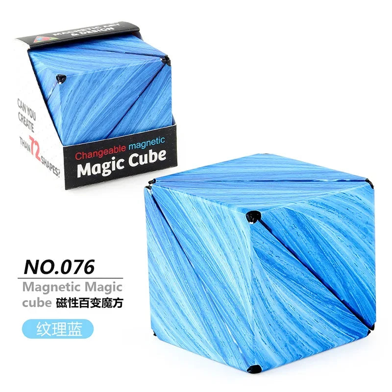 Variety Geometric Changeable Magnetic Magic Cube anti Stress 3D Hand Flip Puzzle Cube Kids Stress Reliever Fidget Toy