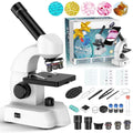 Microscope for Kids Beginners Student,Compound Biological Educational Microscope with Smartphone Adapter Slides Set,Educational Kits Gift