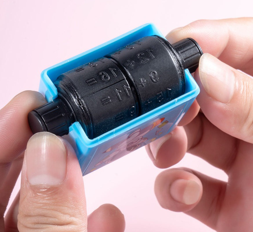 Math Roller Stamp Addition Subtraction Multiplication Division Practice Digital Type Mathematical Operation Stamp Pupils Teacher