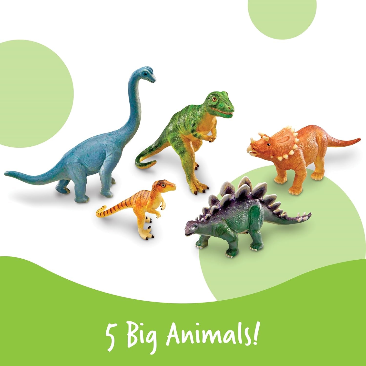 Jumbo Dinosaurs Set 1 - Kids Dinosaur Toys, Large Dinosaur Figures, Figurines for Kids, Toddler Animal Figurines, Dino Bath Toys, Play Dinosaurs, Prehistoric Animals, Dino Gifts