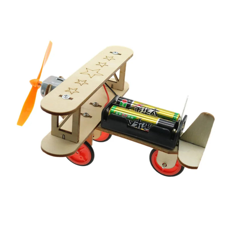 Wooden DIY Airplane Kids Puzzles Helicopter School Projects Experiment Kits Science Toys for Children Education