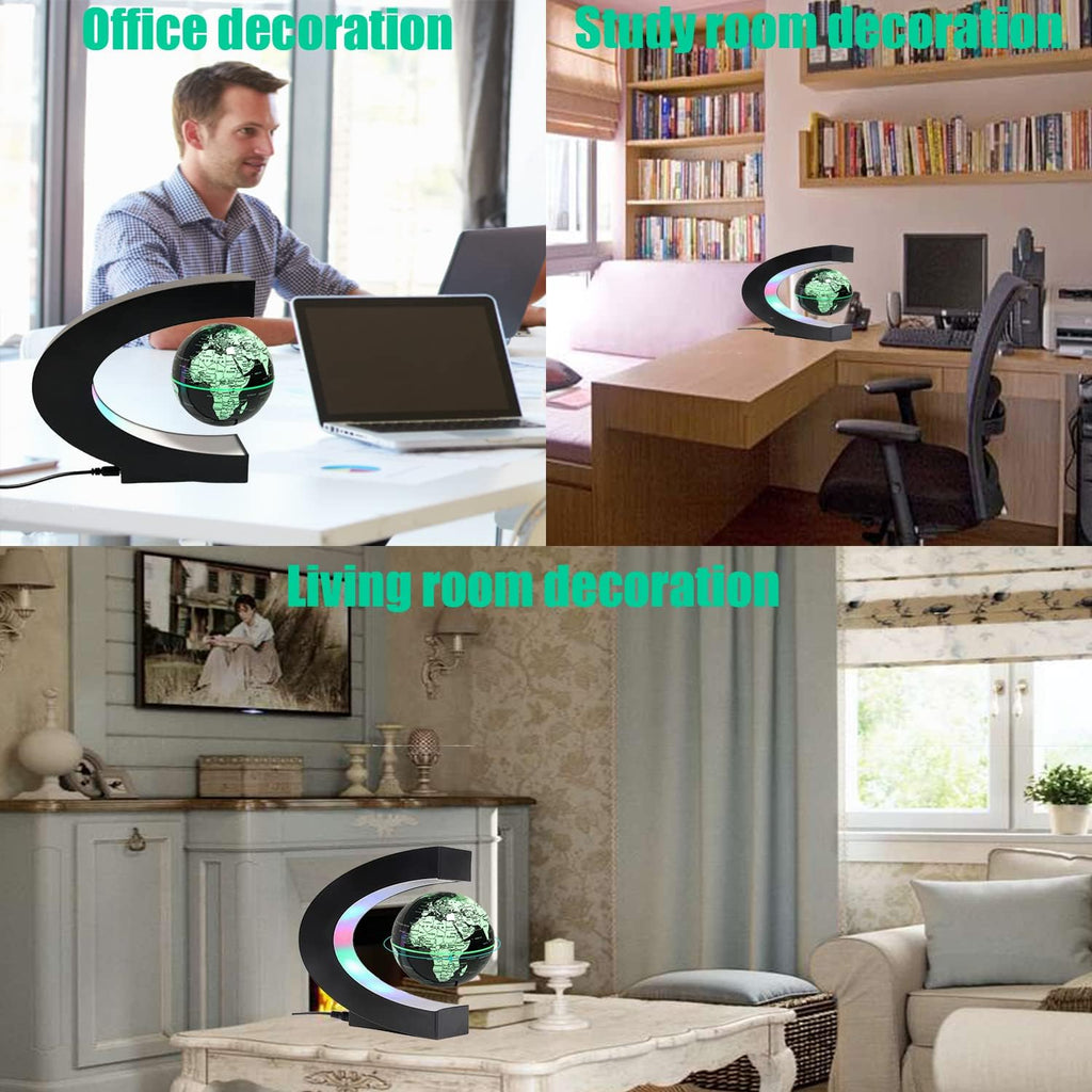 Multi-Color Changing Magnetic Levitation Floating Globe, Desktop Decoration | Father'S Day Gifts, Stunning Visuals, Atmospheric Lighting, Unique Gift, Compact & Stylish, Valentine'S Day Gifts