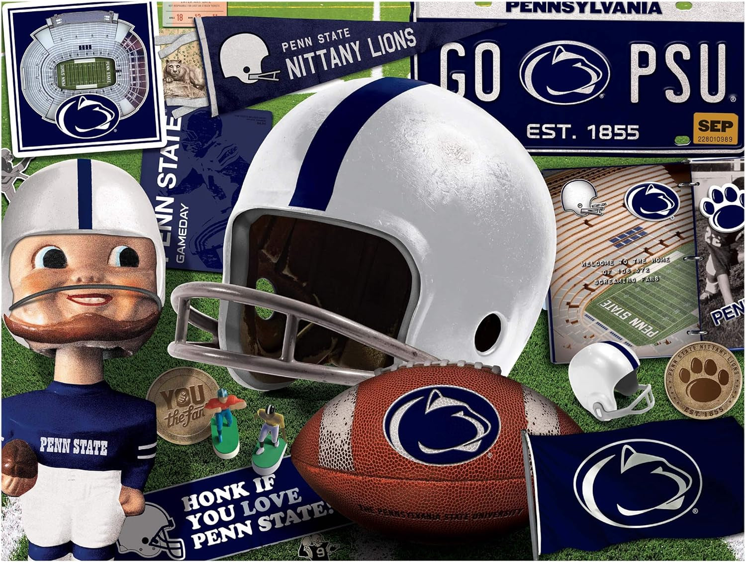 NCAA Penn St Nittany Lions Retro Series Puzzle - 500 Pieces, One Size