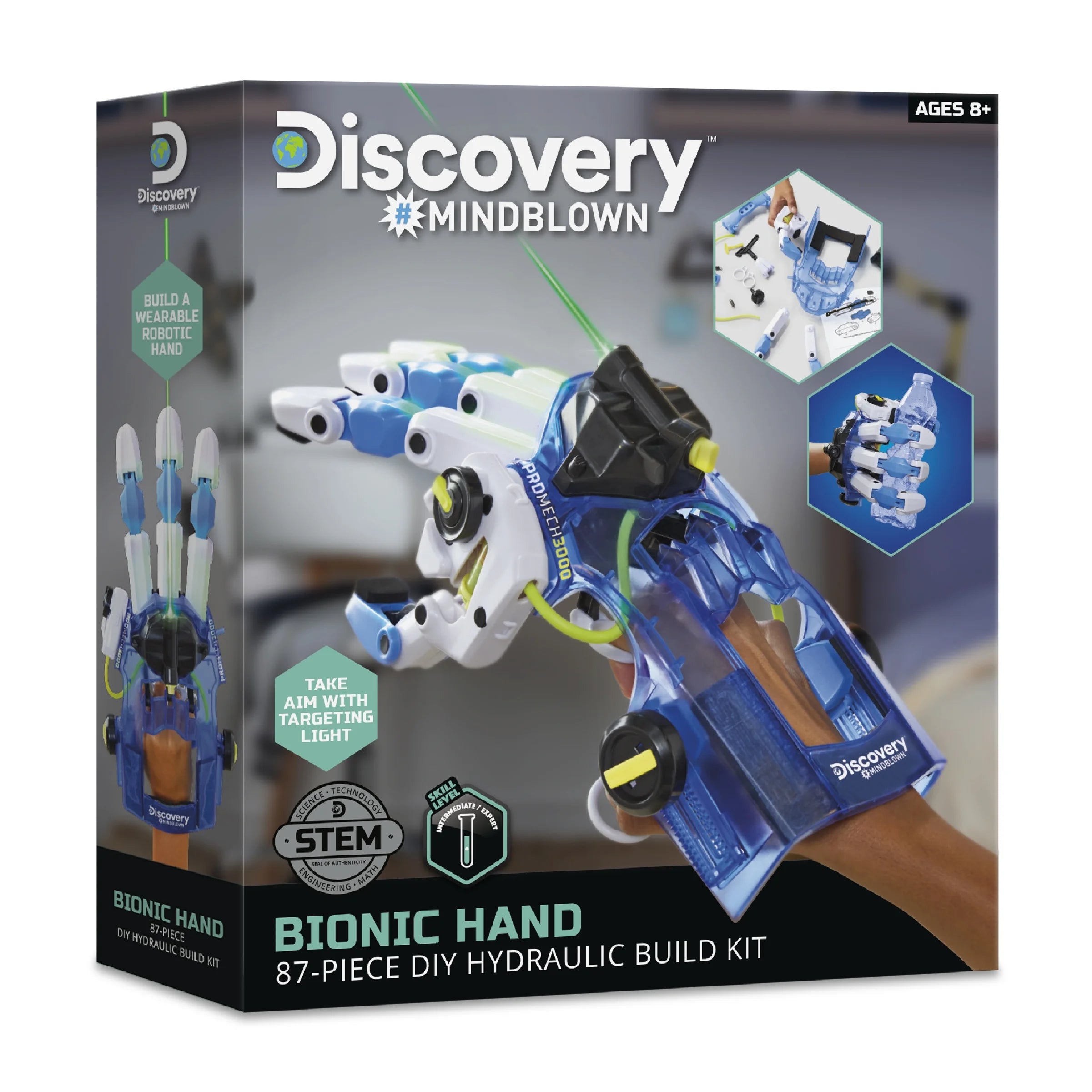 Bionic Hand DIY Hydraulic Build Kit, Wearable Robotic Hand for STEM Learning