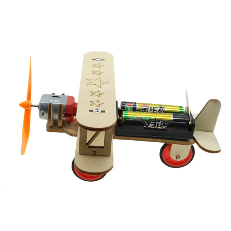 Wooden DIY Airplane Kids Puzzles Helicopter School Projects Experiment Kits Science Toys for Children Education
