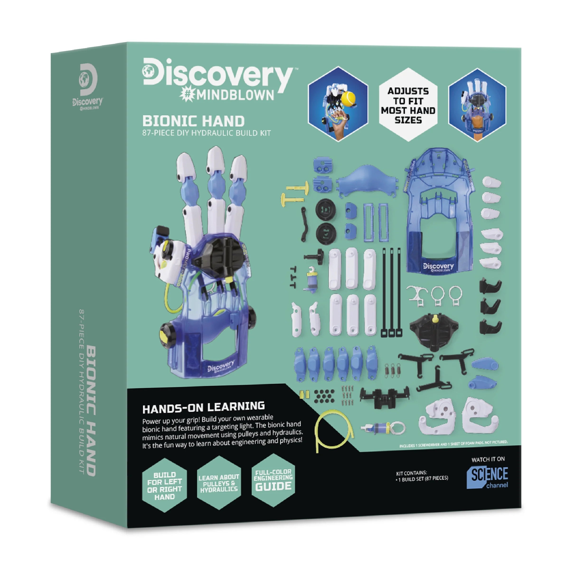 Bionic Hand DIY Hydraulic Build Kit, Wearable Robotic Hand for STEM Learning