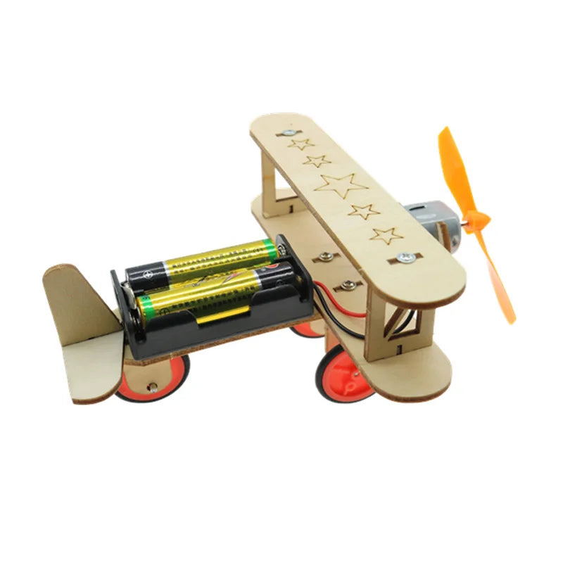 Wooden DIY Airplane Kids Puzzles Helicopter School Projects Experiment Kits Science Toys for Children Education