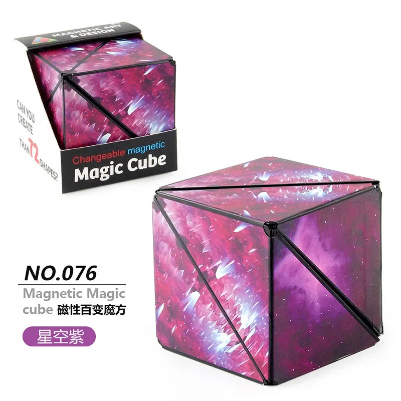 Variety Geometric Changeable Magnetic Magic Cube anti Stress 3D Hand Flip Puzzle Cube Kids Stress Reliever Fidget Toy